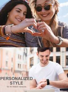 4条装编织单圈表带，兼容 38mm/40mm/41mm/42mm/44mm/45mm/46mm/49mm，男女通用，可调节弹力柔软尼龙表带，兼容 11/10/9/8/7/6/5/4/3/2/1/SE/Ultra/Ultra 2/3 - 彩色 - 查看 5