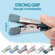 10pcs - 2.17 Inch (Approx. 5.4 Cm) Metal Clothespins, Laundry Drying Racks Clips For Photos Socks Clothes Organizer In Nursery, Wind Proof Clips - Multicolor - View 3