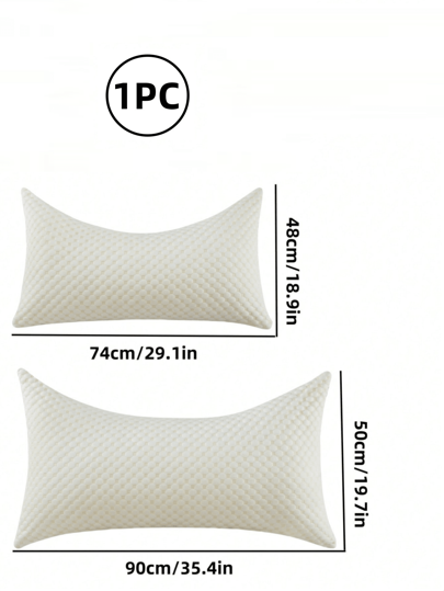 1pc 3D Curved Memory Foam Pillow, Multi Functional Bedding Support Kussen Side Sleepers Neck, Back Leg Travel view 2