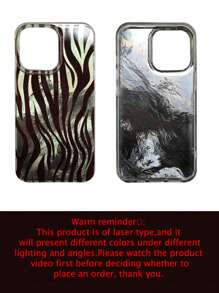 Zebra Pattern Glacier Pattern Mobile Phone Case Anti-Drop Non-Slip Fashion Compatible With IPhone 17 Pro Max 16 15 14 13 12 Pro Max 14 15 16 Plus 11 Protective Case Cover - Zebra Print - View 5