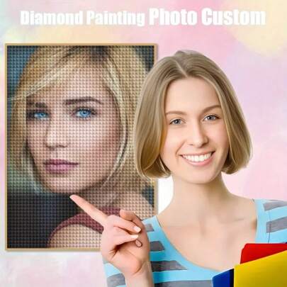 DIY 5D Full Drill Mosaic Craft Kit - Personalize With Your Photo, Square Or Round Diamonds, Custom Diamond Art Painting 927 Sold Sold By AZQSD Photo Custom Shop 4.8