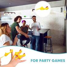 5/10/20/30/48pcs Slingshot Rubber Chicken Toys, Bouncy Chick Shaped, Fun Easter Novelty Chick Party Favors, Gift Bag Fillers, White Elephant Gifts, Finger Toys, Party Bulk Favors, Funny Christmas Stocking Stuffers - Multicolor - View 7