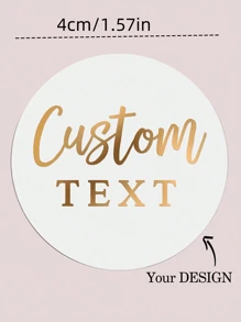 [Custom] 30-1000pcs 3cm/4cm/5cm/6cm/7cm/8cm Customized Unique Colorful Stickers, Vinyl Stickers, Transparent Logo Stickers, Retro Kraft Paper Labels, Colorful Laser Design Stickers, Waterproof Decals, Ideal For Gifts, Name Labels, Reusable Laptop Logos, Wedding Stickers, School Supplies - Round - View 3