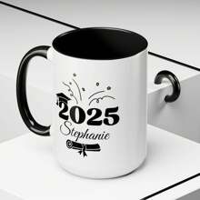 1 Piece Of 2025 Graduation Season Customized Name Ceramic Mug, Coffee Cup, Celebrate Your Graduation, Milk Breakfast Cup, Handle Water Cup, Flat Bottom Cup Suitable For Home Use, Multiple Colors Available, 11oz/15oz,Multi-Functional, Ornamental,Reusable,Exquisite,Stylish,High-Quality,Colorful,Modern,Custom,Personalized,Unique,Ideal Gifts For Him,Ideal Gifts For Her,Boyfriend,Dad,Girlfriend,Mom,Family,Friends,Tea Room,Home,Garden,Office,For Anniversaries,For Valentine's Day,For Mother's Day,For Birthdays,For Father's Day,For Graduation,For Weddings,For Housewarming,Home Decor - Freedom Of Choice - View 6
