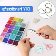 1 Set, 3mm Multi-Color Glass Seed Beads, Vibrant Jewelry Making Supplies For DIY Bracelets, Necklaces, And Beading Crafts