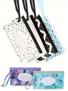 2pcs Wipes Containers, Reusable Portable Wet Wipe Pouch,Portable Flip Cover Snap-Strap Self-Sealing Paper Towel Masks Storage Dispenser Bag Clutch Bag,Travel Wet Wipe Holder, Makeup Bag Make Up Accessories Travel Essentials Travel Organizer For Beach Summer Vacation