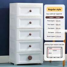 7/6/5/4/3-Layer Drawer Style Storage Cabinet, Large Capacity, Simple Decoration, Easy Installation, Suitable For Home, Living Room, Dining Room, Bedroom, Bathroom, Kitchen - Can Be Used To Organize Clothes, Cosmetics, Jewelry, Bags, Snacks