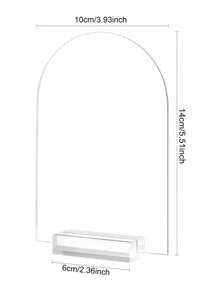10 PEÇAS Placa de Direção para Festa de PMMA Transparente, Número de Mesa em Branco com Base Transparente para Festa de Casamento