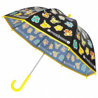 pokemon Stick Umbrella Pikachu Folding Dome Lightweight Design School Travel Anime Gift