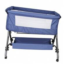 Cuna - 105*52*103-115 cm (altura ajustable en 4 posiciones), giro de 360° para dormir con el bebé, cuna básica con patas en Y fáciles de plegar