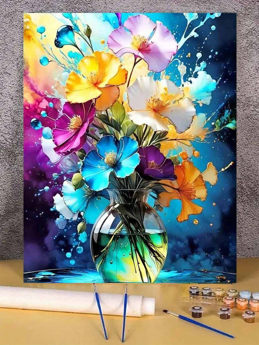 1 套 DIY 数字油画套件,适用于卧室和墙壁装饰的艺术油画套件,简单有趣的绘画方法,无需绘画经验,实现您的艺术家梦想,沉浸在色彩缤纷的世界中,每一笔都是自我表达,为生活增添浪漫,送给家人和朋友的最佳礼物,40*50 厘米 - 彩色 - 查看 1
