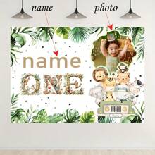 1pc Customized 1st Birthday Party Backdrop Banner, Personalized Photo, Name, Birthday Party Decorations, Entryway Decor, Family Gathering Decorations, Everyday Home Decor Mother's Day Graduation,Multi-Functional,Durable,Ornamental,Reusable,Exquisite,Stylish,High-Quality,Colorful,Modern,Custom,Personalized,Unique,Ideal Gifts For Him,Ideal Gifts For Her,Home Refresh,Customized Banners & Pennants - Multicolor - View 2