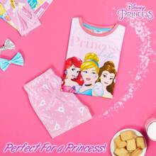 Disney Pyjama Set Summer Nightwear Princess Stitch Frozen PJ Short Lounge Wear Breathable Gift - Pink - View 2