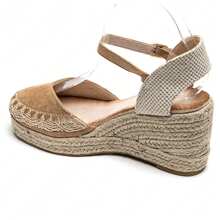 Sandales Compensées Espadrilles Elégantes - Style Bohème Chic - Camel - View 3