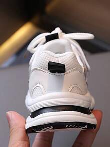 2025 春秋季男女通用儿童百搭运动休闲鞋 - 黑與白 - 查看 8