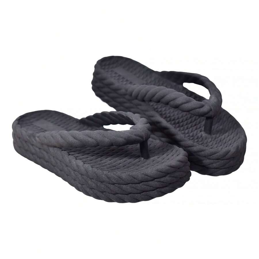 Women's Platform Sandal Fashion Comfortable Lightweight Soft - Hitam - View 1