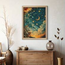 Eternal Astronomy Canvas Wall Art - Wooden Frame Canvas Painting 1 Piece (3) Thickness 2.25cm / 1inch , Home Gift Decoration, Room Decoration Aesthetics, Wall Decoration Art, Perfect Gift, Autumn Winter Wall Decoration, Living Room Decoration, Bedroom Decoration, Kitchen Decoration, Entrance Decoration, Bathroom Decoration, Direct Wall Painting, High-Quality Wall Painting Poster