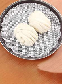 1個可重複使用圓形蒸餃墊 不沾蒸墊 包子烘焙點心蒸籠網墊 烹飪配件 烘焙墊 餐廳廚房蒸籠墊 烹飪工具 廚房烹飪蒸墊 適用於蒸鍋 餡包 餃子 - 白色 - 查看 13