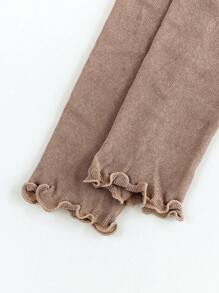 2 Pairs Girls Bow Decor Knee High Leg Warmers, Sweet Korean Style Lace Trim Leg Warmers, Spring/Autumn