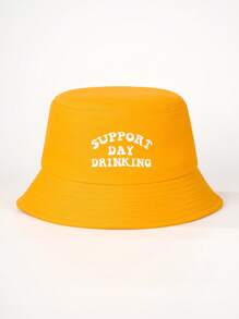 1pc Unisex Embroidered "Support Day" Bucket Hat, Breathable All-Match Sun Protection Casual Outdoor Wear - Bucket Hat - View 13