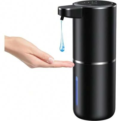 Automatic Wall Mounted Soap Dispenser With Infrared Sensor, 380ml Electric Soap Dispenser, No Drilling Required, With USB Charging, Suitable For Bathroom Toilet Kitchen