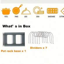 Extendable Stainless Steel Kitchen Storage Rack - For Pots, Pans, Pot Lids And Cutting Boards, Helpful Kitchen Organizer - Multicolor - View 7