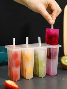 1 Stück/2 Stücke Eis-am-Stiel Form, minimalistischer weißer klarer Eislutscher-former für Zuhause