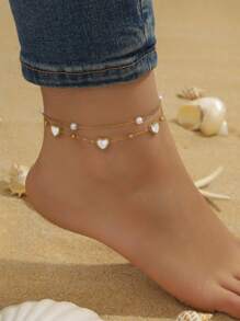 1 件多元素海洋生物贝壳海螺蝴蝶结吊坠不锈钢项链链脚链