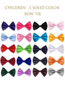 Adjustable Single-Layer Bow Tie For Kids, Boys Girls Flower Girl Formal Wear, British Style Infant Toddler Bowtie, Suitable For Wedding Ceremony, Birthday, Performance, Ages 3-12