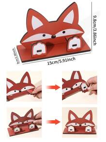 1pc Creative Animals Shaped Sunglass Storage Rack,Detachable Wooden Desktop Eyeglass Display Stand,Animal Design Eyeglass Organizer Stand,Dressing Table Glasses Holder. - Animal - View 6