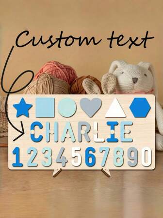 Customized Personalized Name Puzzle Board, Christmas Gift, Name Puzzle, First Birthday Gift, Unique Name Puzzle Board, Baby Boy Or Girl Early Education Toy, 3D Letter Puzzle Toy, Customized Baby Name