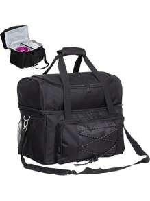 Bowling Ball Carrier Bag With EVA Padding Divider Compartments, Sports Equipment Bag - Black - View 2