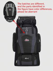 Sac à dos d'alpinisme de 80 litres en nylon imperméable pour hommes, sac à dos de montagne, sac de voyage de plein air