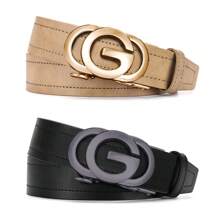 DOOPAI DOOPAI Herren Gürtel im Lässig Stil - Ledergürtel aus PU, verstellbar passend für vintage Hosen, stilvolles und vielseitiges Accessoire, perfektes Geschenk für ihn