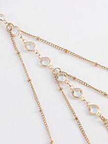 1-Piece Set Of Extremely Simple Stone Beaded Tassel Leg Chain, Golden Sexy And Stylish Leg Band, Suitable For Ladies To Wear Daily Beach Party Gifts (Including Size, Purchase With Caution, Requires Careful Care)