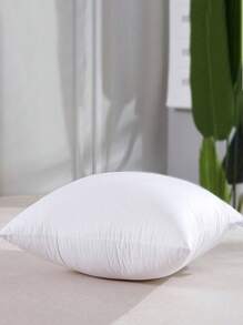1pc White Throw Pillow Insert, Soft & Skin-Friendly Classic Style Cushion, Luxurious Pillow For Sofa, Living Room, Bedroom Decoration, Machine Washable