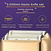 LARGNER LARGNER Electric Foil And Bald Shavers 2 In 1 Double Shaver For Men Reciprocating Razor Blade And Popup Beard Trimmer With Rechargeable 2 Head Adjustable Speeds Men's Beard Shaver For Hair Cutting,Give Your Boyfriend