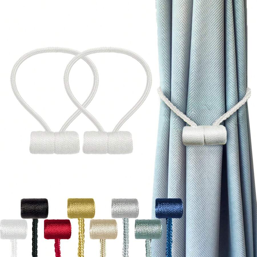 Farfallarossa Mocne magnetyczne cylindryczne ściągacze do zasłon (1/2/4/6 sztuk), nie wymagają wiercenia, łatwe w regulacji, pasują do różnych stylów zasłon. Łączą w sobie praktyczność i estetykę, idealny wybór do dekoracji domu i zapewnienia funkcjonalności.