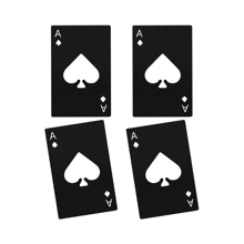 2/4/8 Pik-Ass Flaschenöffner Kreditkartengröße Poker Deckel Öffner tragbarer Edelstahl Dosenöffner