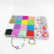 1 Set, 3mm Multi-Color Glass Seed Beads, Vibrant Jewelry Making Supplies For DIY Bracelets, Necklaces, And Beading Crafts