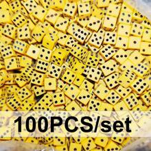 100个/套8毫米迷你骰子多色可选方角点骰子派对游戏配件点数游戏道具派对节日生日礼物ZSY - 彩色 - 查看 14