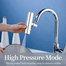 Waterfall Faucet Extender, Anti-Splash Waterfall Kitchen Faucet Adapter,360 °   Swiveling For Washing Vegetables & Fruits