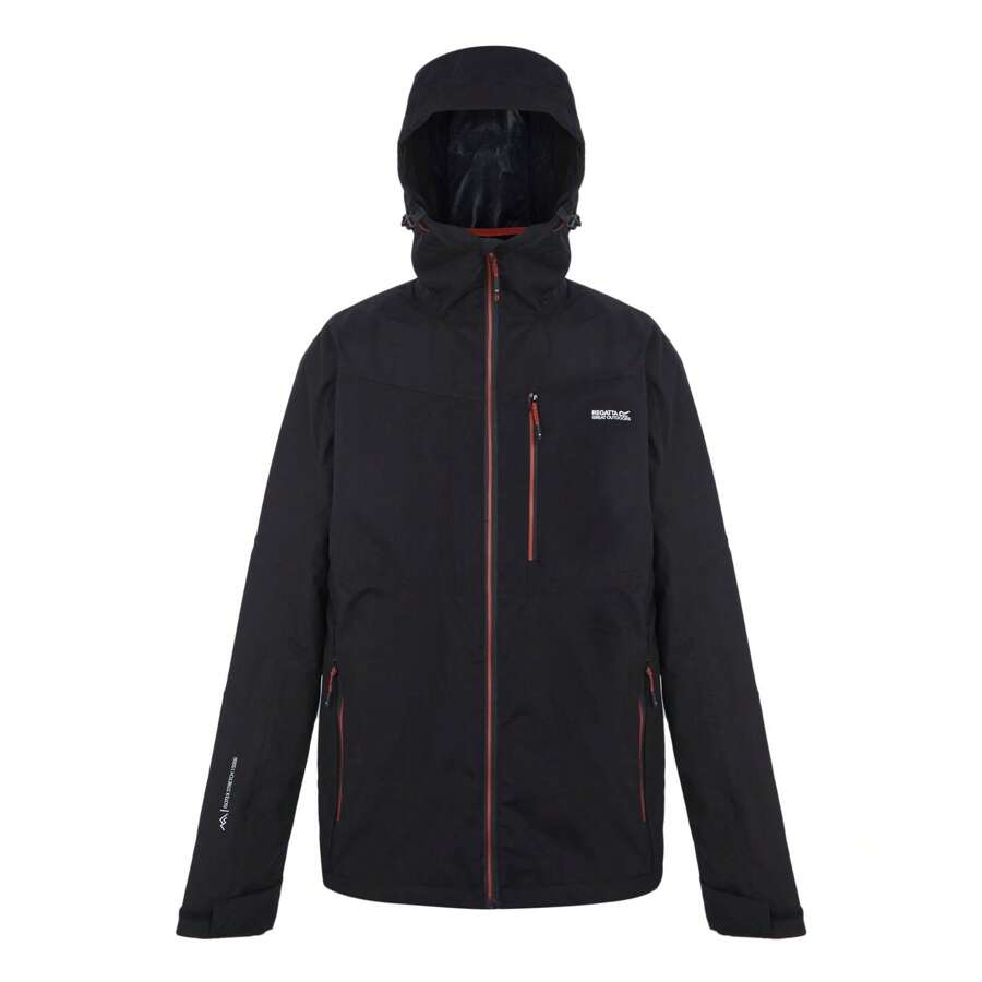 Regatta Mens Wentwood IX 3 In 1 Jacket (Black/Red Ochre) - Black - View 1