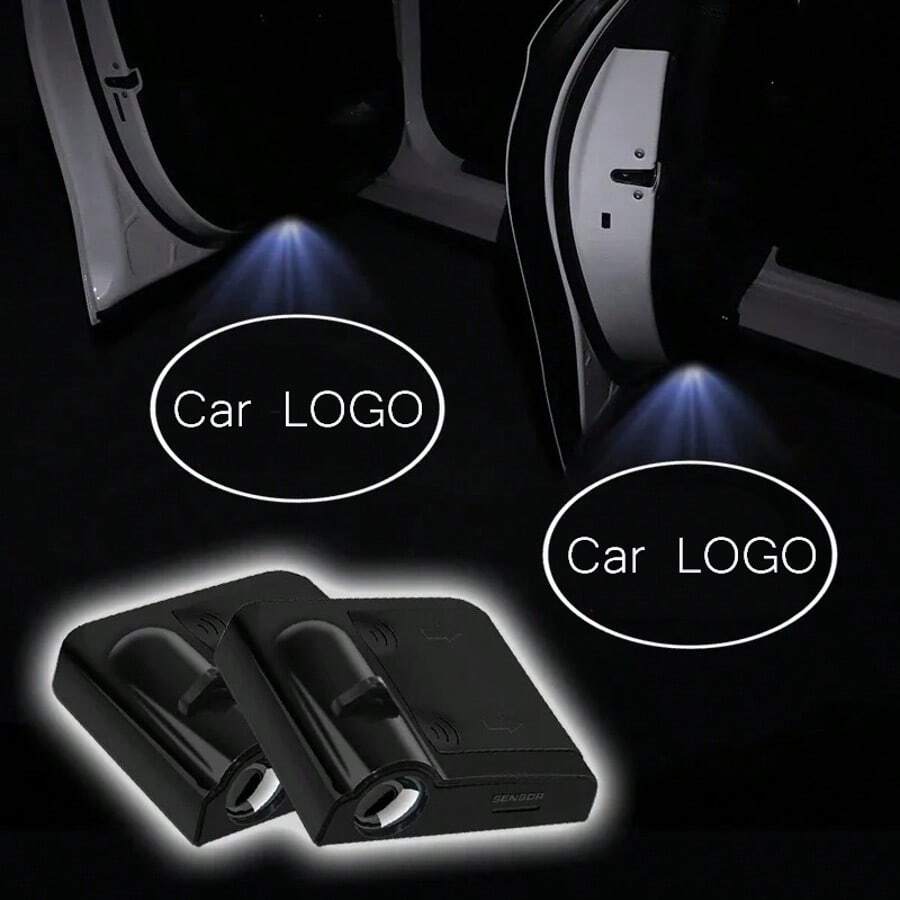 汽车门 LED 高清迎宾礼宾阴影投影灯标志灯适用于宝马奔驰特斯拉起亚奥迪雪佛兰日产丰田汽车配件 - 2pcs迎賓燈 - 查看 1