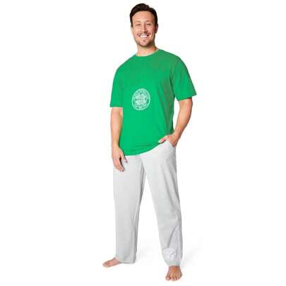 Celtic F.C. Pyjama Set Nightwear T-Shirt Long Bottoms PJ Lounge S-3XL Celtic Gift