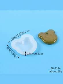 1pc/12pcs Multiple Geometric Pendant Silicone Molds With Hanging Holes, Jewelry UV Resin Molds, Epoxy Resin Necklace Keychain Molds - White - View 24