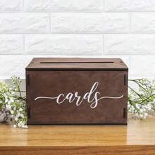 1pc/11pcs/50pcs/51pcs-Wooden Wedding Card Box - Wedding Gift And Money Reception Decoration For Baby And Bride Showers And Graduations
