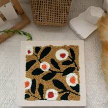 1 Set Punch Nadel Anfänger Set mit verstellbaren Kunststoff Nadeln, gemischte Farben Garn, Jahreszeiten Blumen Thema Bastelset, komplettes Material enthalten, DIY handgefertigtes Nähset mit Blumenmuster, einfaches Latch Hook Teppich Set für Heim-Dekoration, Kunst und Handwerk Geschenk für Frauen, Erwachsene und Schule