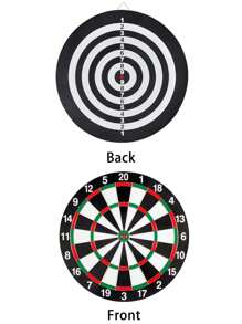1pc Casual Sports Double-Sided Dartboard Set (Including 4 Darts) - Multicolor - View 3