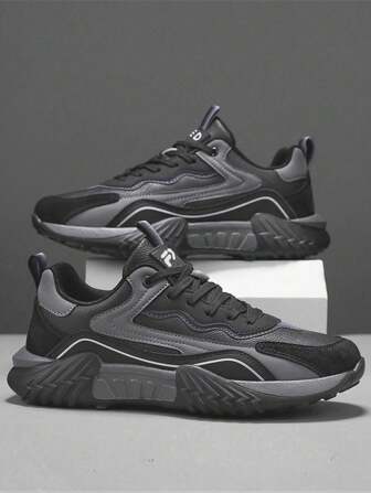 男士休闲运动鞋，2025新款夏季运动鞋，低帮舒适厚底防滑耐磨真皮拼布防水防尘百搭小白鞋，年轻男士时尚户外休闲滑板鞋，校园舒适轻便平底慢跑鞋，经典低帮帆布运动鞋，百搭户外派对黑色高街鞋